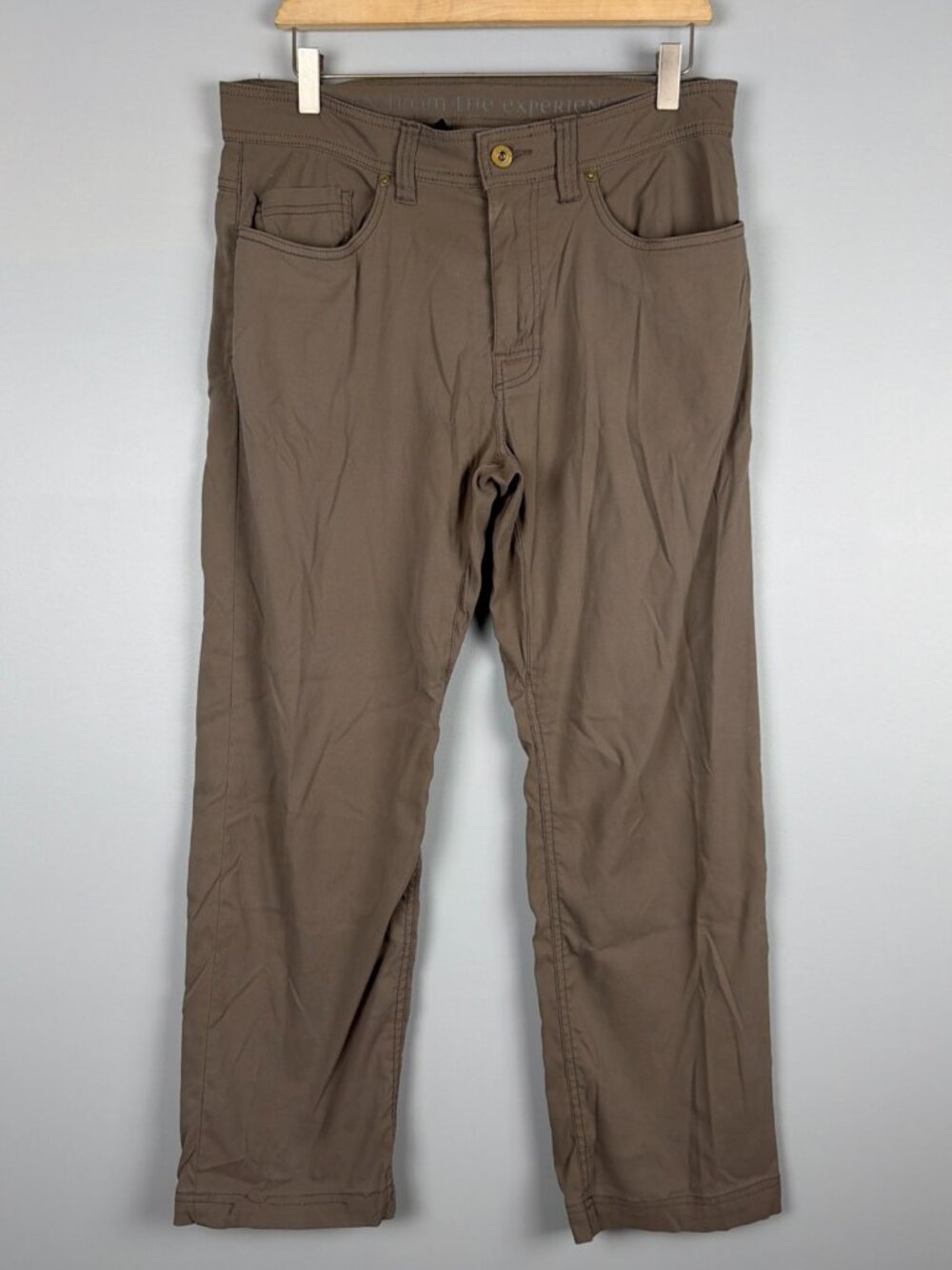 Prana Pants Men 32x30 Beige Khaki Utility Hiking Canvas Flex Travel Play Outside